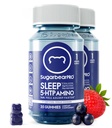 CukurBearPro Miega gumija 2 Mēnešu Apgāds, Papildus spēks Melatonīns 6mg vīriešiem un sievietēm, Vegan vitamīns B6, L-Teanīns, 5 HTP, Valeriāns, Miega atbalsts pieaugušajiem un pusaudžiem, Sertificēts Kosher