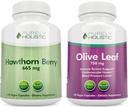 Tīri Holistisks Hawthorn Berry 665mg + Olive Leaf Extract 750mg Bundle + 270 Vegan Kapsulas - izgatavotas ASV