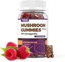Sēnes Gummies 60pcs 10x Sēņu Papildinājums ar Ashwagandha imūno veselību, Mood & Stress Atbalsts