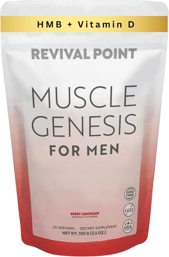 Muskuļu Genesis HMB un vitamīnu D3 Papildinājums ar klīniski Studed MyHMB, kalcija un VIT C – 5000mg Per Kalpošana – veicina atveseļošanos, Lean Muskuļu masu, un veselīga novecošana vīriešiem