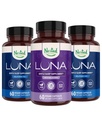 Nested Naturals Luna Melatonīns-free (120 Vegan kapsulas) & Luna dabas miega palīglīdzeklis ar melatonīnu (60 Vegan kapsulas) dziļam miegam        ) Ne-Habit Formēšana
