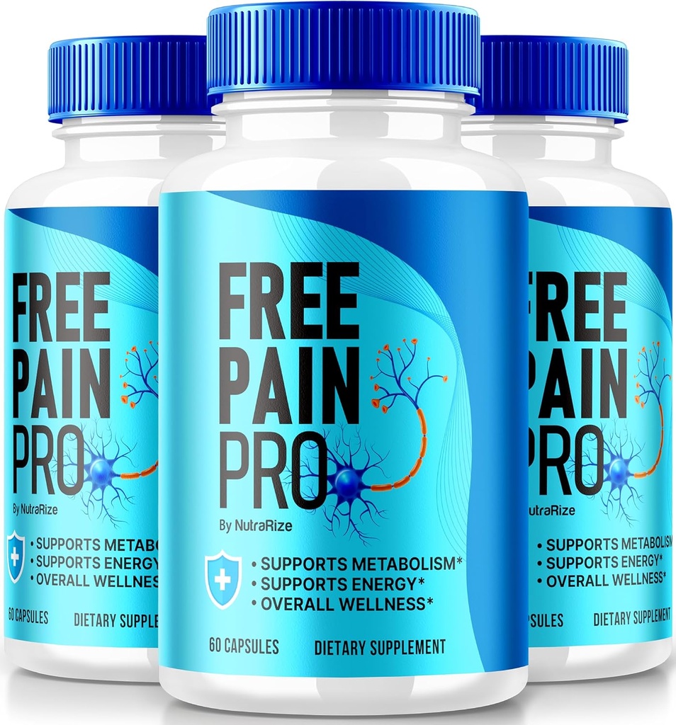 NutraRize (3 Pack) Free Pain Pro kapsulas, oficiālā Keto formula Fit un veselīgs ķermenis, visi dabas papildinājums, lai atbalstītu vispārējo labsajūtu, Premium FreePainPro tabletes pārskats (180 kapsulas)