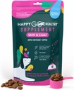 Ādas un apvalka papildinājumi suņiem  -- Dog Nieze Ādas Reliefs & Veicina Shiny Ādas Apvalks suņiem -- Bagātīgs ar Omega 3 All-Natural Sastāvdaļas Garšīgs Kibble Suņu Pārtikas Topper -- 60 Count Pack