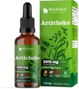 Artichoke Leaf ekstrakts Šķidrie pilieni 2000mg (Cynara scolymus L.) Ārstniecības augu papildinājums Absorbi labāk nekā kapsulas, 1 mēnesis Piedāvājums, 84 Kalpo, bez alkohola Tincture - 2 Oz, iepakojumā 1