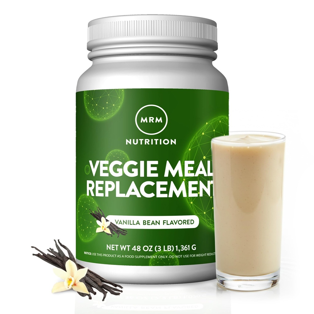 MRM Nutrition Veggie Ēdienreizes aizvietošanas proteīns - Vanilla Bean Flavored - 22g pilns augu bāzes proteīns - maltīte uz-the-go --- Mediate bads -- līdzsvarota makroelementu formula - 28 porcijas