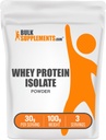 BulkSupplements.com Sūkalu olbaltumvielu izolāta pulveris - neflavored sūkalu olbaltumvielu pulveris, uztura bagātinātājs - bez lipekļa, 30g par apkalpo, 100g (3.5 oz) (1. iepakojumā)