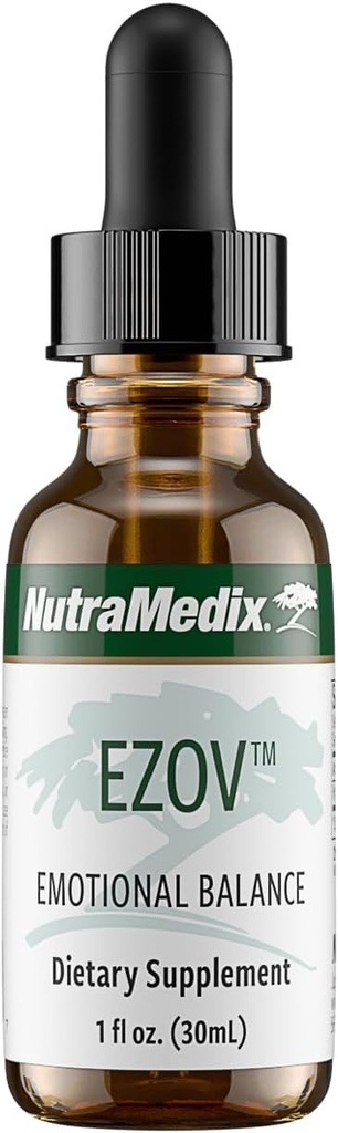 NutraMedix Ezov Hyssop Plant Drops - Šķidrums papildinājums stresa pārvaldībai, relaksācija, Antioksidantu atbalsts & Gut veselība - Šķidrs Herb ekstrakts Mood & Emotional Support (1oz / 30ml)