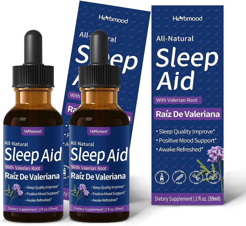 Baldriāna Saknes Miega Atbalsta Drops, Gotas de Manzanilla y Flor de Jamaica y Valeriana para Dormir, Dabas Herbal Extract Šķidrums dziļam miegam. 4oz