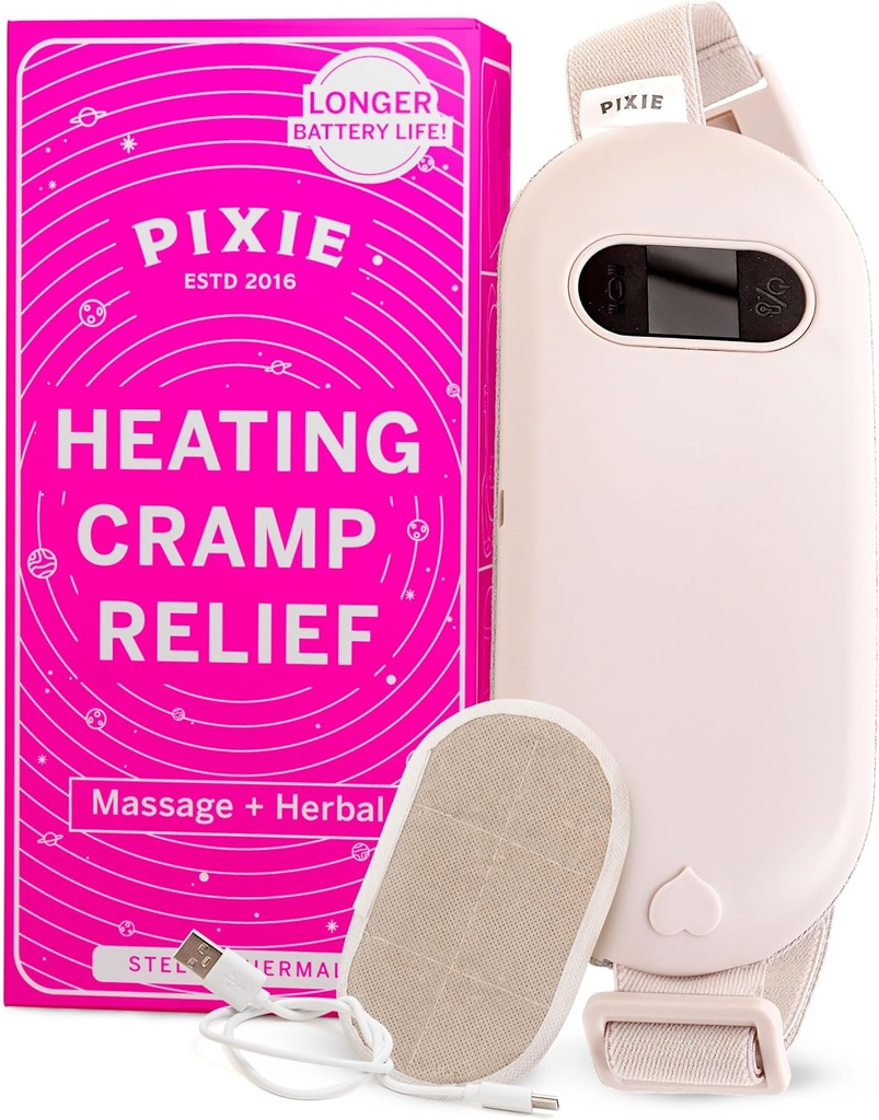 Pixie atkārtoti uzlādējams apkures Pad par krampjiem – Herbal Siltuma terapijas josta muguras sāpēm – dabas atvieglojums ar atkārtoti lietojamām apkures pakām – pārdomāta dāvana sievietēm un meitenēm
