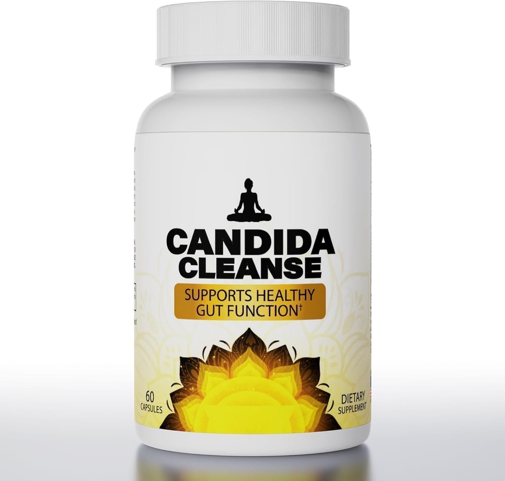 Candida tīrīt- Gut & Colon Support, Advanced Probiotic & Herbal Formula, Natural Herbal Formula (60 kapsulas) A