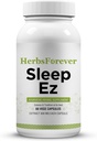 Herbsforever sleep Ez (Sleep Ease) (Ayurvedic augu formula) relaksācijas prāta, ķermeņa un palīdzības Blissful Miega paraugs, 60 vege kapsulas, 800 mg katrs Koncentrēts ekstrakts