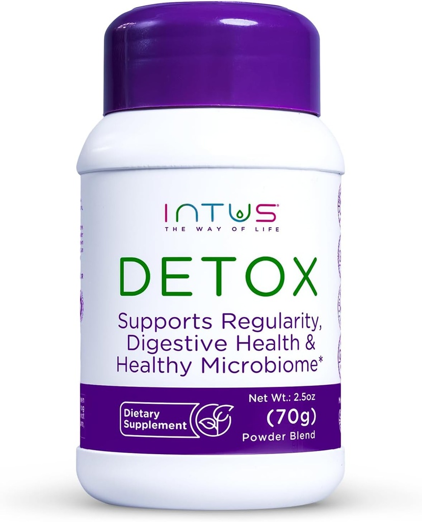 Intus Detox -- Colon tīrīt un aknas Detox gremošanas veselībai -- Ayurvedic augu papildinājums, lai atbalstītu Gut veselību, hroniska aizcietējums, uzlabot gremošanas, un nodrošina uzpūšanās atvieglojumu -- 2.5 un