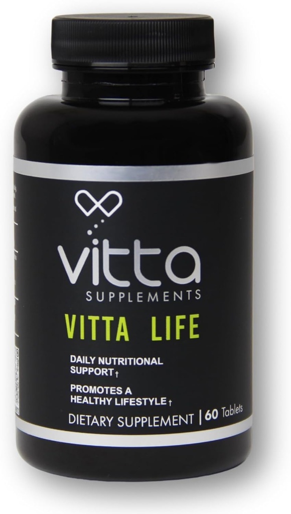 Vitta life tabs --- multivitamīns ar A vitamīnu, C vitamīnu, D vitamīnu, B1 vitamīnu, Riboflavīnu, B2 vitamīnu, niacīnu, B6 vitamīnu, B12 vitamīnu, pantotēnskābi, kalciju, fosforu --- 60 cilnes