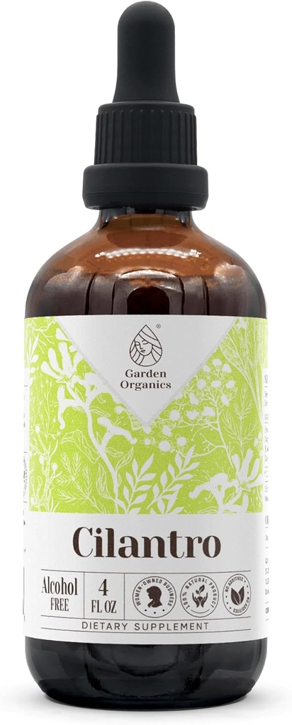 Cilantro bezspirta dabīgās tinktūras ekstrakts, imūnās sistēmas pastiprinātājs, šķidri pilieni, izgatavoti no 100% Cilantro Kaltētas lapas (4 fl oz)