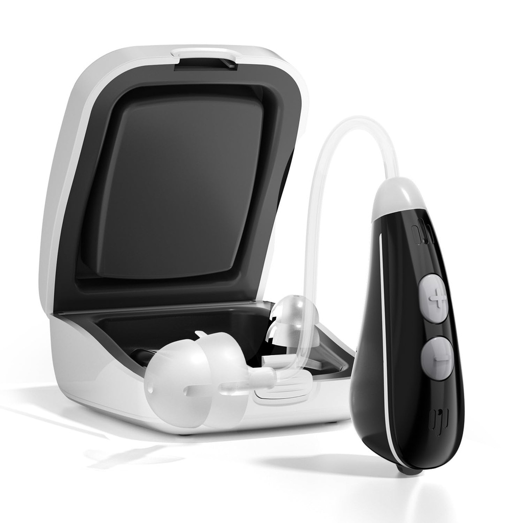 Ceretone dzirdes palīglīdzekļi senioriem - Nexus OTC dzirdes palīglīdzekļi ar Superior Sound, Discreet & Light Svars, Lieliska Dāvana, Melna