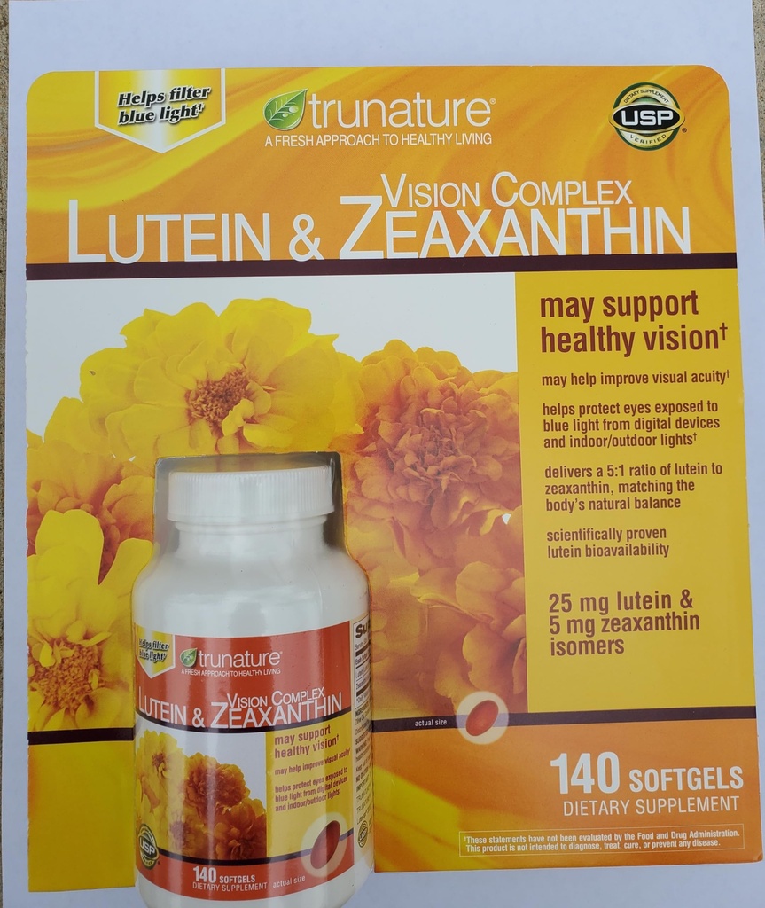 Tru- Nature Vision Complex Lutein & Zeaxanthin, 140 softgelu bars