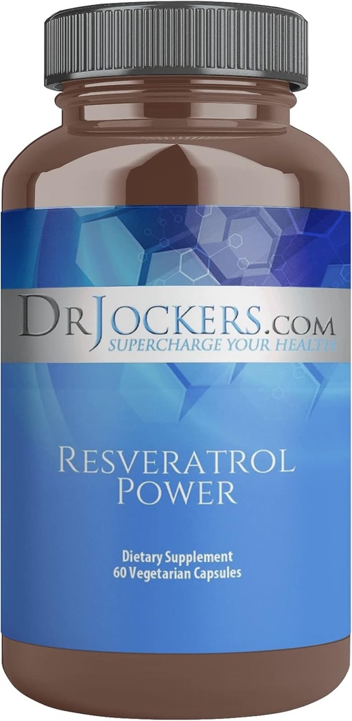 Resveratrol Power, Dr. Jockers, ar imūno atbalstu, anti-Aging, svarīgi ādas veselībai, Trans Resveratrol, 200 mg, 60 dienu piegādes