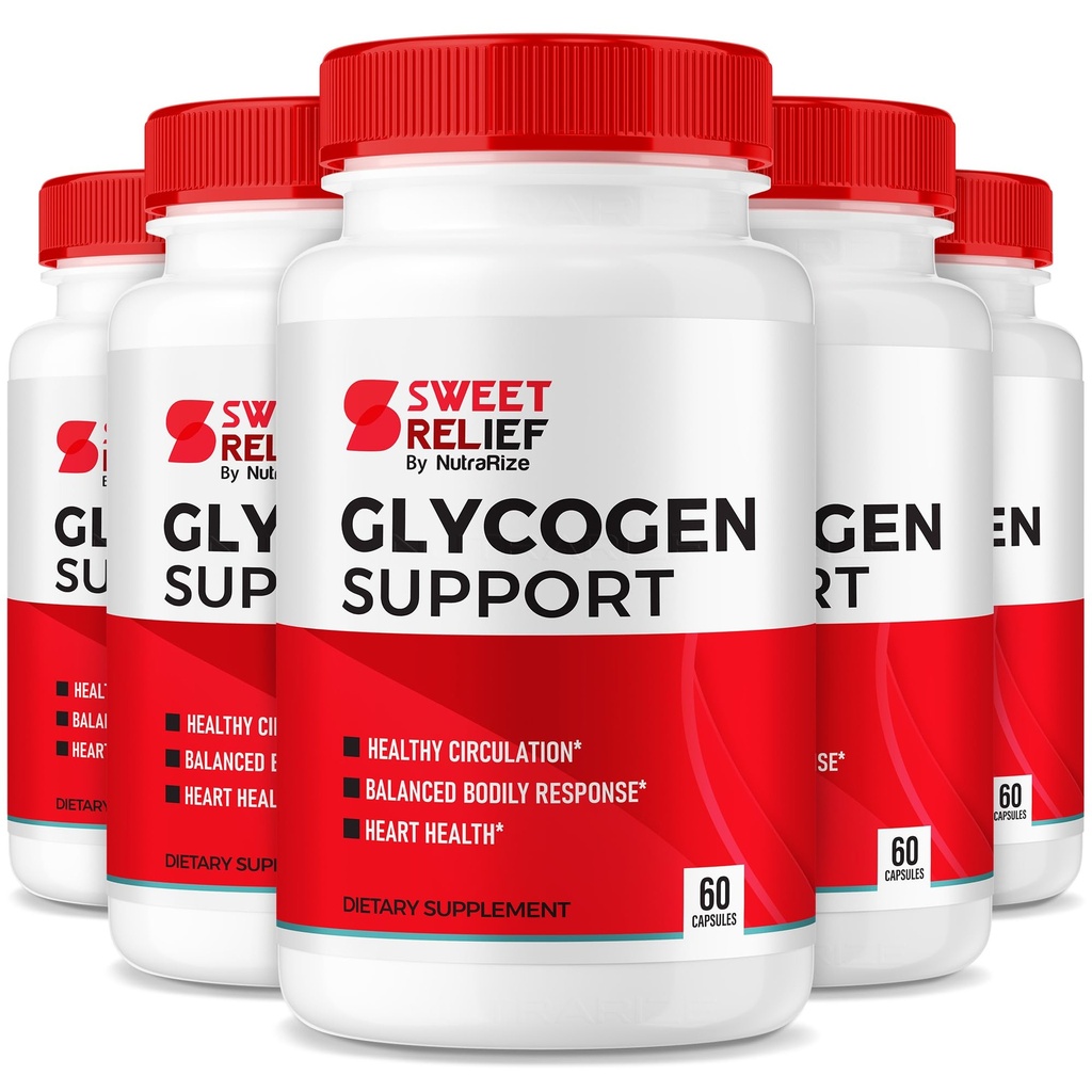 NutraRize (iepakojums 5 Sweet Relief Glycogen Support - Glycogen kapsulas, asinsvada tīrītājs, Advanced Formula vispārējai labsajūtai, Atsauksmes (300 kapsulas)