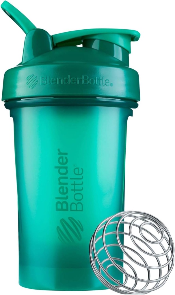 BlenderBottle Classic V2 Shaker Pudele Perfekta Olbaltumvielas Shakes un Pre Workout, 20-Ounce, Emerald Green
