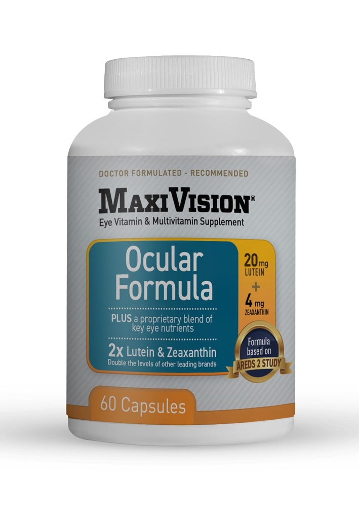 MaxiVision® Acu formula - AREDS2 - Acu vitamīni un multivitamīni - luteīns un Zeaksantīns - 1 pudele (60 kapsulas)