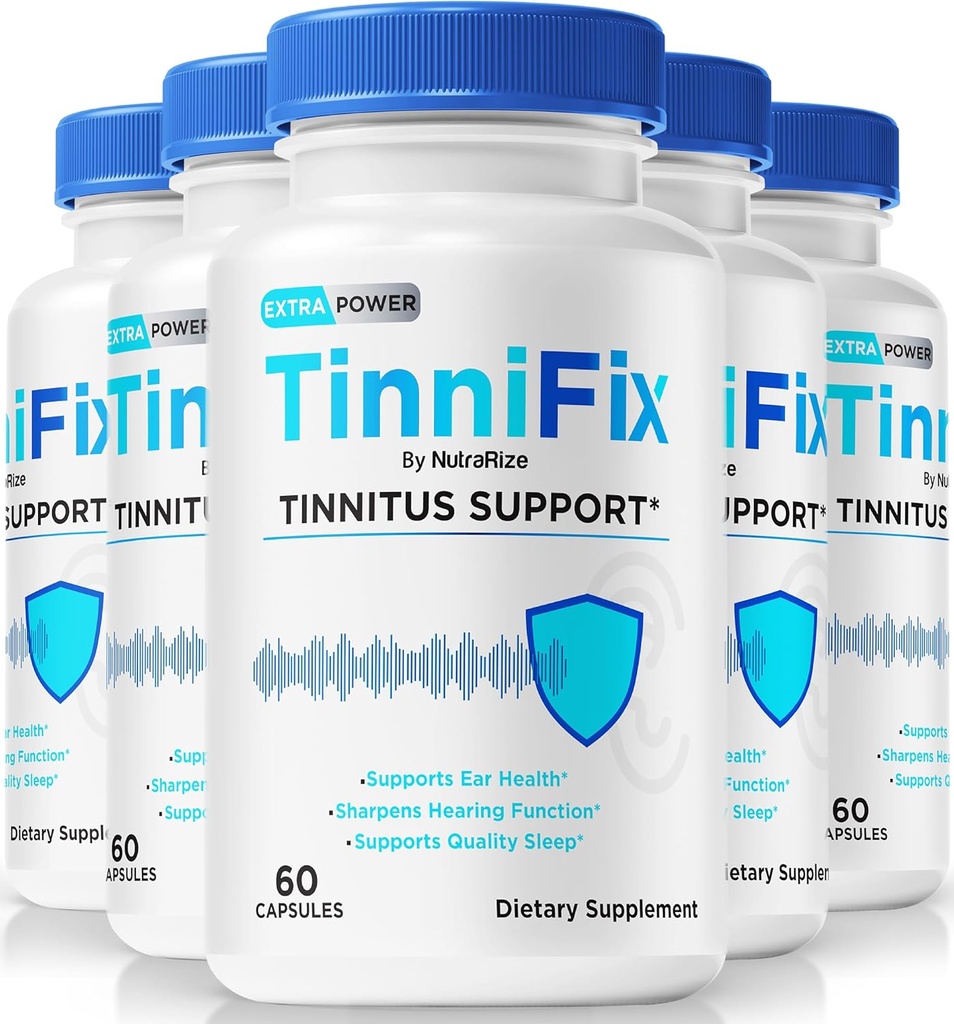 (5 Pack) Tinnifix kapsulas - Uzlabota dzirdes atbalsta formula, Tinnifix tabletes, lai saglabātu veselīgu dzirdi, visi dabas Tinnifix pilnīgai ausu veselībai, Oficiālais Tinni Fix pārskats (300 kapsulas)