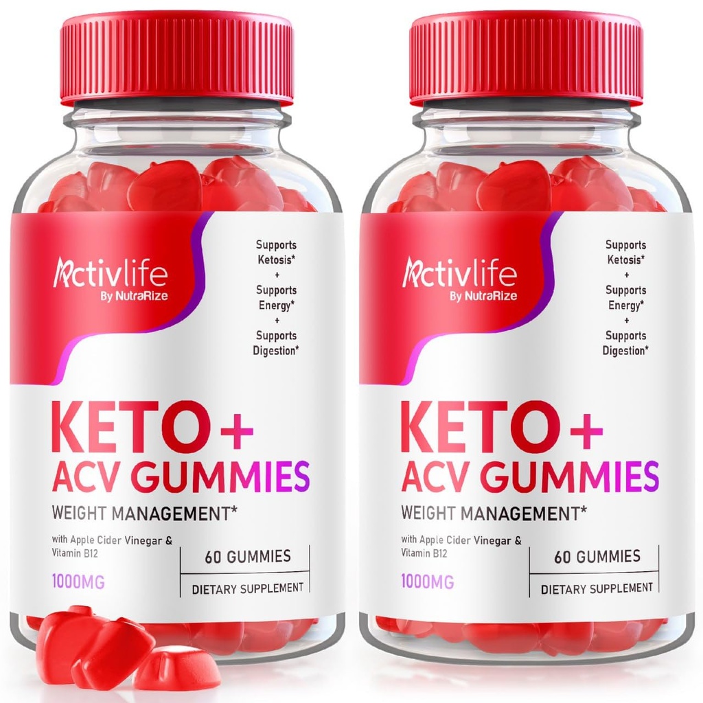 NutraRize (iepakojums no 2 ActivLife Keto + ACV Gumies Advanced svara zudums, Advanced Formula, Atsauksmes (120 Gumies)