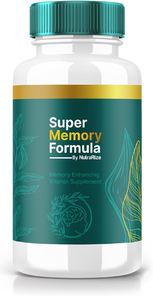 NutraRize Super Atmiņas Formula – Ikdienas atbalsts Kapsulas ar līdzsvarotu Blend priekš Focus, Alerance, un ik dienas Šarpiss ” Just 2 Viegli lietot tabletes dienā (60 kapsulas)