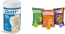Quest Protein pulveris un Chips Bundle - Vanilla Milkshake pulveris (24g Protein, 1.6lb) + Tortilla Chips Variety Pack (12ct)