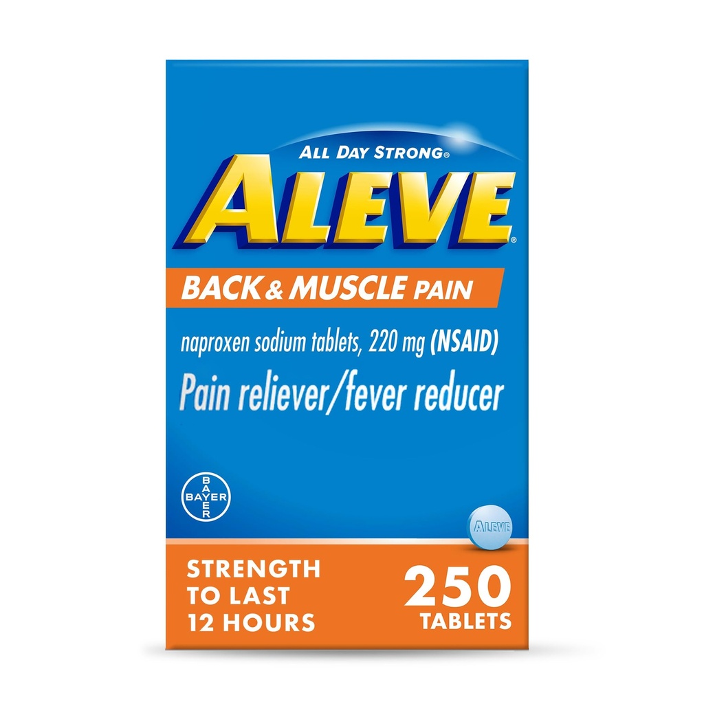 Alve muguras un muskuļu sāpes Relief Naproxen Nātrija tabletes, sāpes Reliver & Drudzis Reducer, Medicine for Body , 250 Skaits