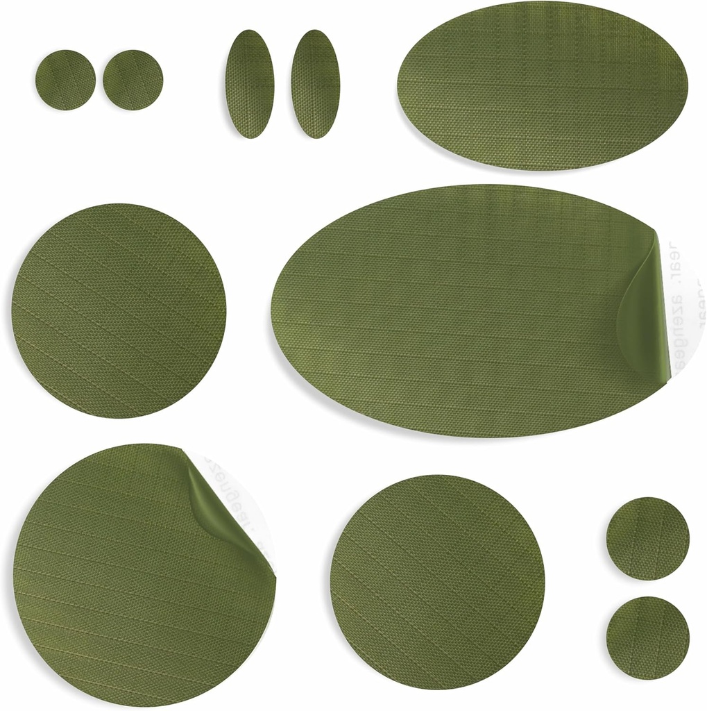 aZengear remonta Patches žaketes, Tent, kurpju toe, gaisa matracis, piepūšamie, PVC Gear - ūdensnecaurlaidīgs, pašpārliecinošs, Tear-Cold-Heat-Resistant, Down Puffer Coat (11 Pcs, Olive)