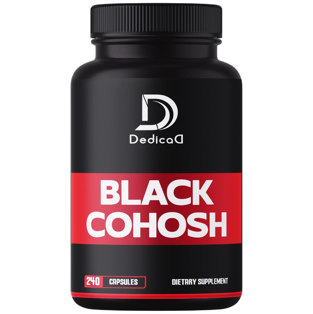 1000mg Black Cohosh menopauzes karstās zibspuldzes - 240 Kapsulas 4-Mēness Supply - Atbalsts ķermeņa vadības, sieviešu veselības un imūnās sistēmas