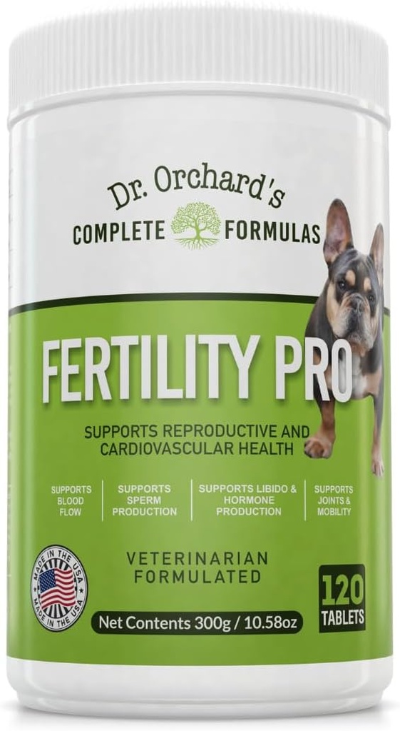 Dr. augļu dārzi Auglība Pro suņiem - Vet Formulated - vīriešiem un sievietēm -120ct