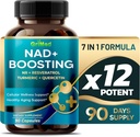 GriMed NAD + Jauda ar NR + Resveratrol Turmeric + Quercetin - Celulārā enerģija, Celulārā remonts, Veselīga novecošana - ASV Ražots un pārbaudīts (90 Count (Pack of 1))