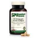 Standarta B process Vitalitāte ar Coq10 - Celulārā veselības papildinājums ar biotīnu, vitamīnu B12 & Folāts - Vegan, bez lipekļa un bez piena - 90 kapsulas (30 Kalpo)