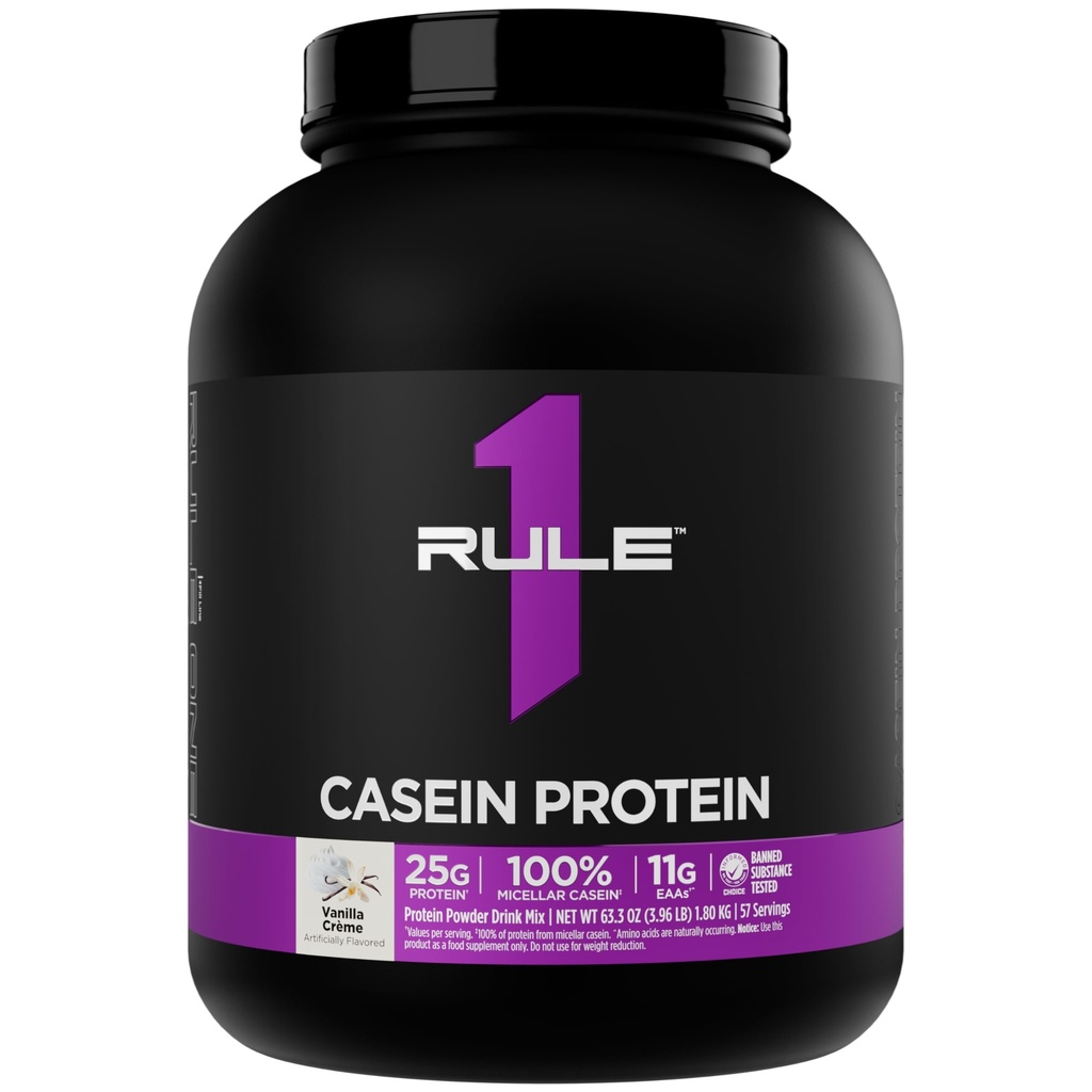 1. pants Kazeīna proteīns - 25g Olbaltumvielas un 11g EAAS per apkalpo no lēnas iznomāšanas Micellar Casein atjaunošanai uz nakti un ilgstošai piegādei starp ēdienreizēm (4 mārciņas*, Vanilla Crème)