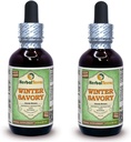 Ziemas Savory (Satureja Montana) Glicerīts, organiskās Žāvētas lapas Alkohola-FREE Šķidrais ekstrakts (zīmuļa nosaukums: HerbalTerra, izgatavots ASV) 2x2 fl.oz (2x60 ml)
