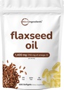 Linsēklu eļļa 1400mg Softgels, 300 Grāfis / 700mg ALA Omega 3, Auksti presēta, bagāta ar taukskābēm, alfa linolēnskābe, atbalsts sirds veselības un imūnās sistēmas   ; Non- GMO, Nr Gluten - 300 Kalpo