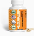 Generic Organic Ashwagandha & Black Pepper Kapsulas, 1300mg & 10mg, 60 Skaits, Boost Immunity & Mood Dabiski