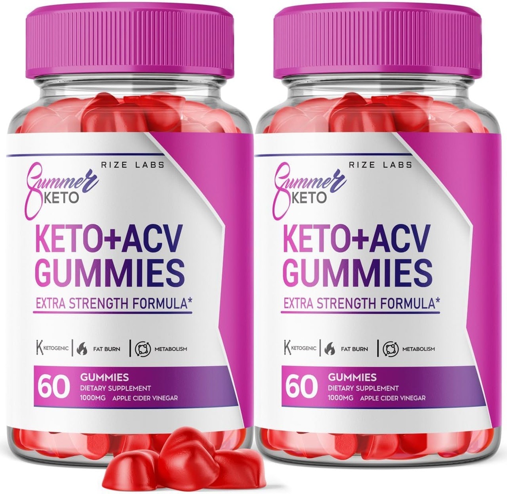 rize laboratorijas - Summer Keto+ACV Gumies - Summer Weight Loss Gumies - Belly Fat Diēta, Vegan Advanced Formula (120 Gumies)