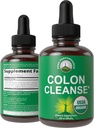 USDA organiskās kolonnas attīra šķidruma pilienus. Vegan, Kosher Colon Cleanser & Detox Papildinājums ar 10+ Super Gentle Organic Herbal Sastāvdaļas, tostarp Cascara Sagrada Bark un Dzeltenā Dock Saknes