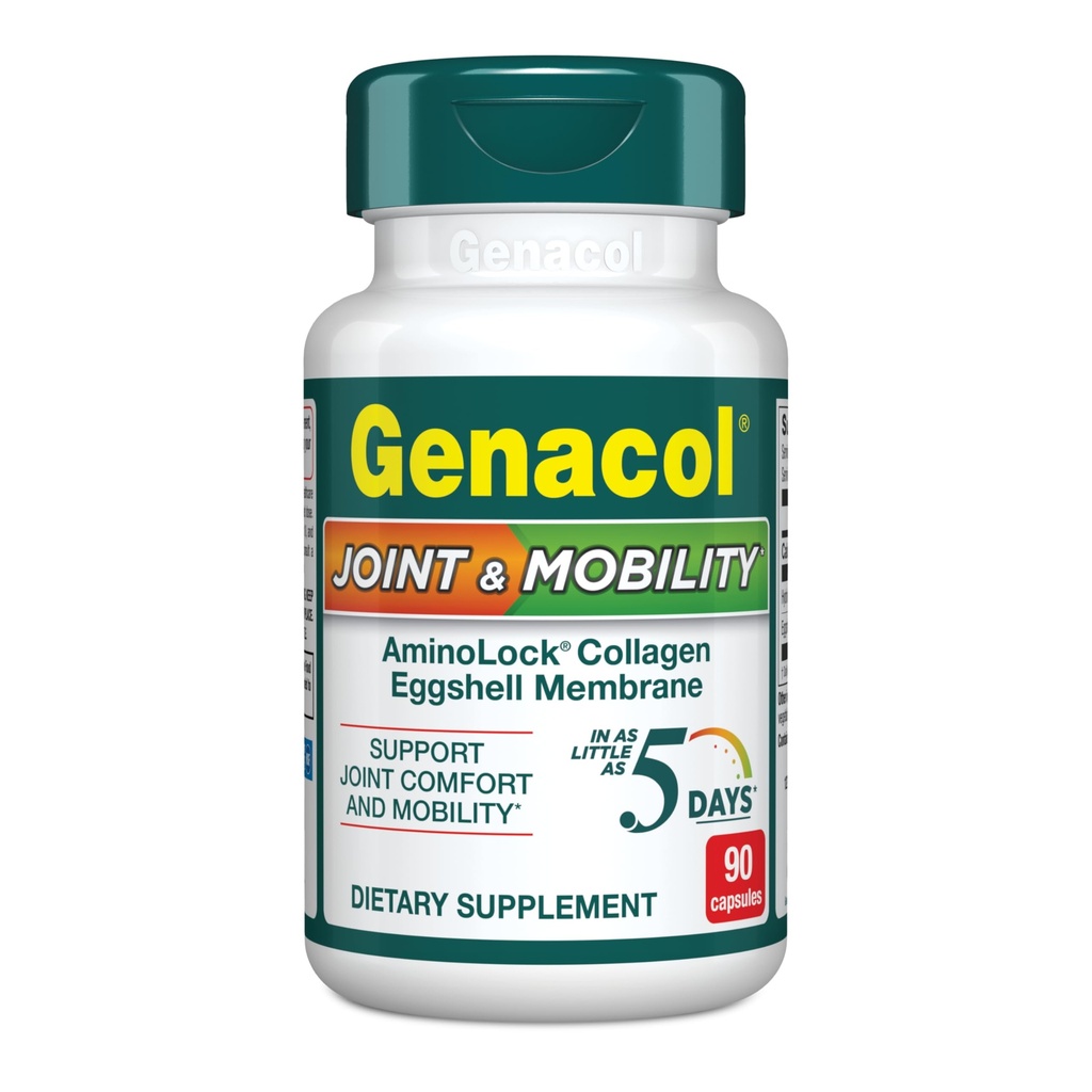 Genacol Location & Mobility – Olu čaumala Membrane un Ultra-Hydrolyzed Collagen Peptides, Atbalsta Kopīgs Komforts & Mobilitāte, Rezultāti tikpat maz kā 5 dienas, 90 Kapsulas (30-Day Supply)