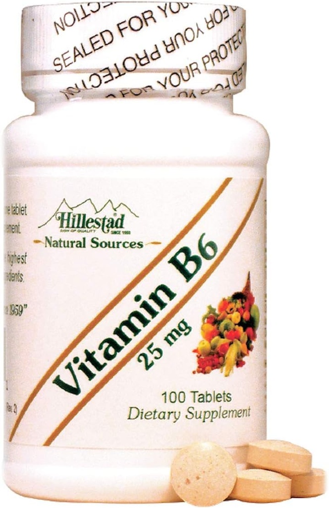 Dialyvite Hillestad Pharmaceuticals - Vitamīns B6 25 mg - 100 tabletes