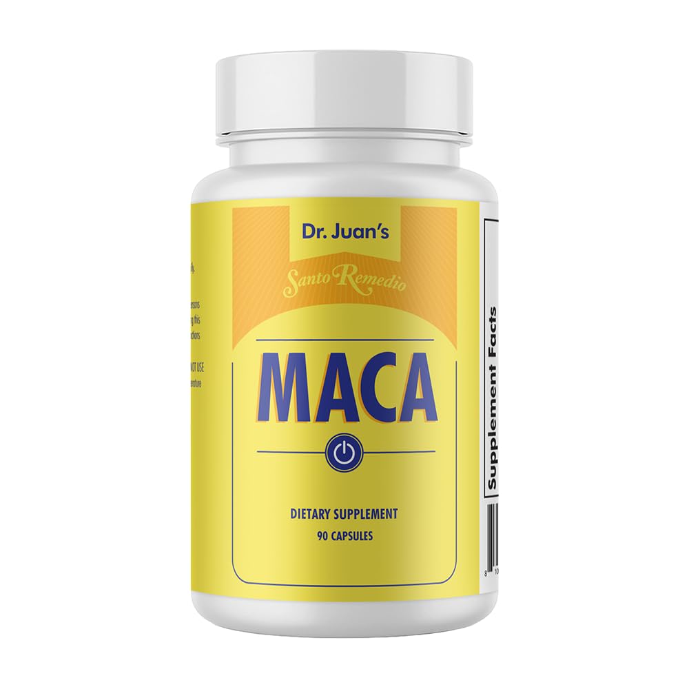 Santo Remedio Maca, Palīdz atbalstīt veselīgas enerģijas līmeni, Uztura papildinājums, 750 mg uz vienu Kalpo, Veģetārs, Nav Mākslīgās Krāsvielas, 90 Kapsulas, 90 Devas