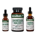 NutraMedix Detox komplekts - 3- Piederumu komplekts ar Sealandro, Burbur-Pinella un magnija malātu tīrīšanai, detox un ikdienas labsajūtai - uz augu bāzes veidotas šķidrās detox pilieni un ikdienas kapsulas