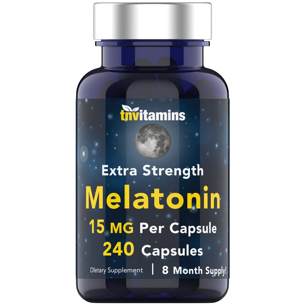 tnvitamīni Melatonīns 15 MG kapsulās (240 kapsulas) 