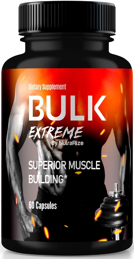 Bulk Extreme Superior Muskuļu ēka Advanced Formula, Bulk Extreme for Lean Muskuļu masa vīriešiem, visi dabas muskuļu celtnieks, vīriešu tabletes fizisko sniegumu, Atsauksmes (60 kapsulas)