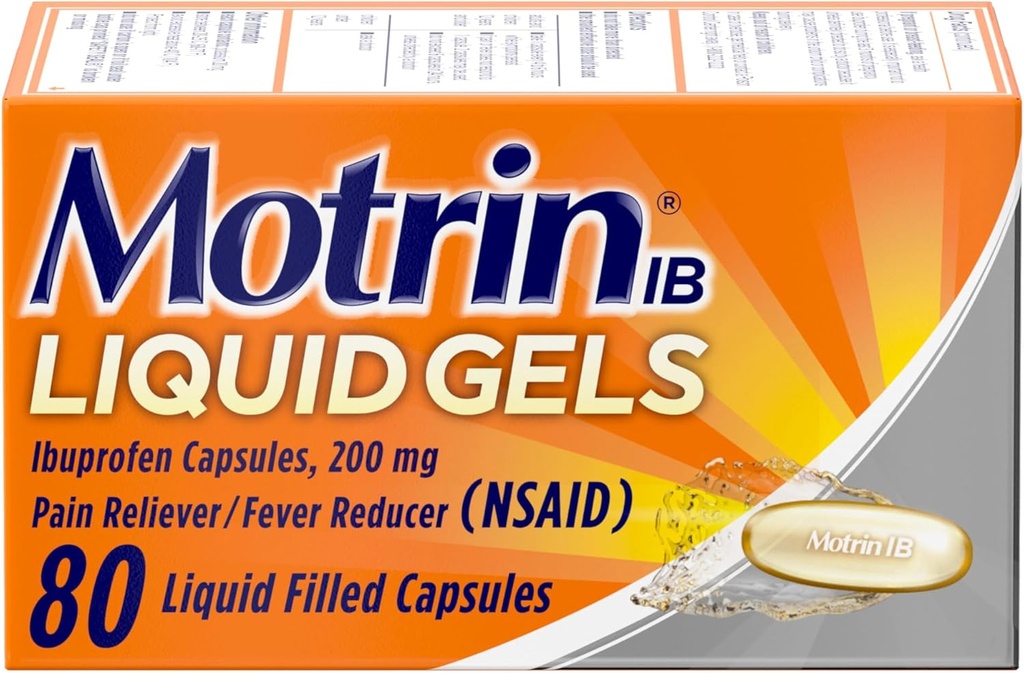 Miotrīns IB Ibuprofēns 200 mg Šķidrie gels, Ibuprofēns Sāpes Relivera un Drudzis Samazināts pieaugušajiem, Maza apjoma artrīta mazināšana, Muskuļu sāpes, Galvassāpes, Menstruālie krampji un muguras sāpes, 80 v