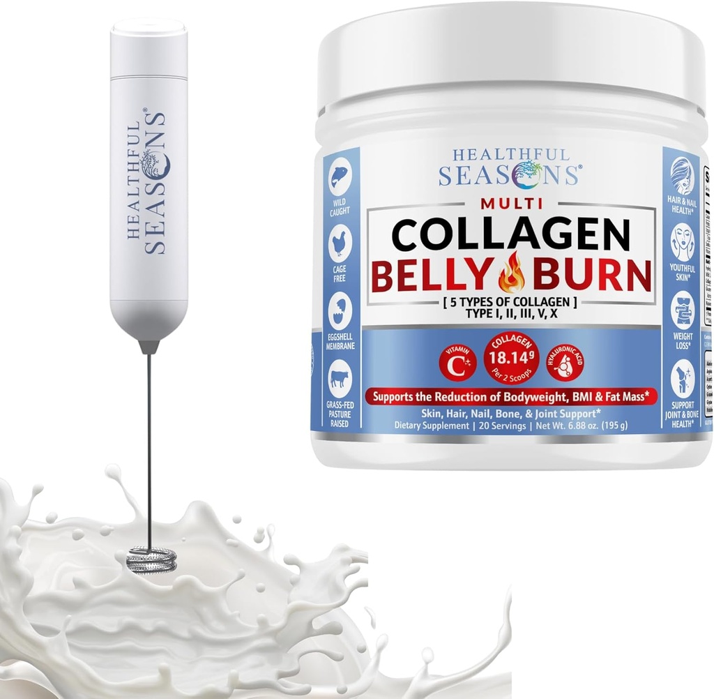 Veselīgas sezonas Kolagēns Belly Burn ar WhirkFit Frother
