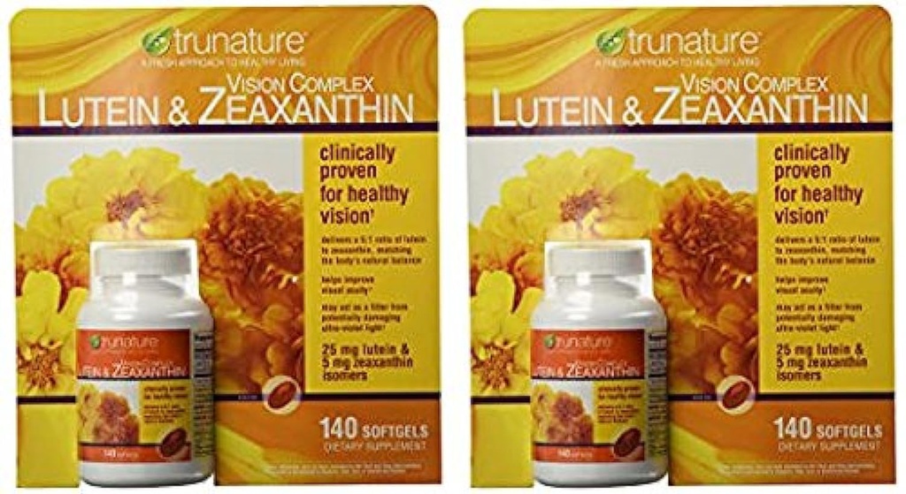Trunature Vision Complex Lutein un Zeaxanthin pielikums, 140 skaitīšana (2 iepakojumi)